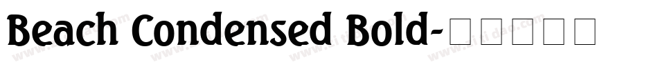 Beach Condensed Bold字体转换